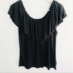 Postmark Anthrpologie Ruffle Off Shoulder Top